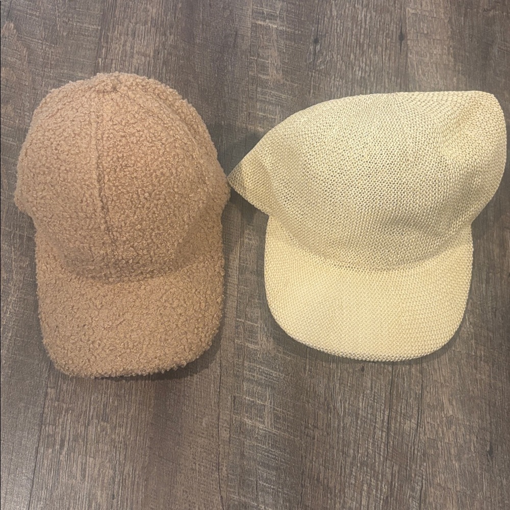 Stylish Tan and Cream Women's Hats